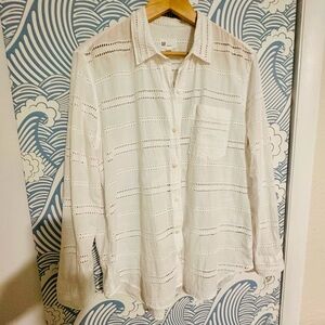 GAP White Eyelet Blouse